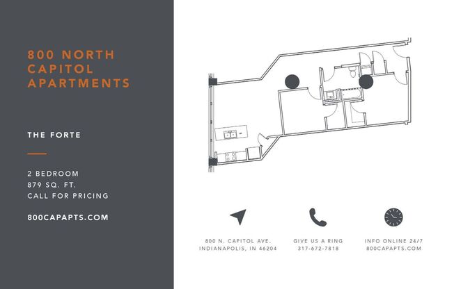 2 beds, 1 bath, 879 sqft, $1,307