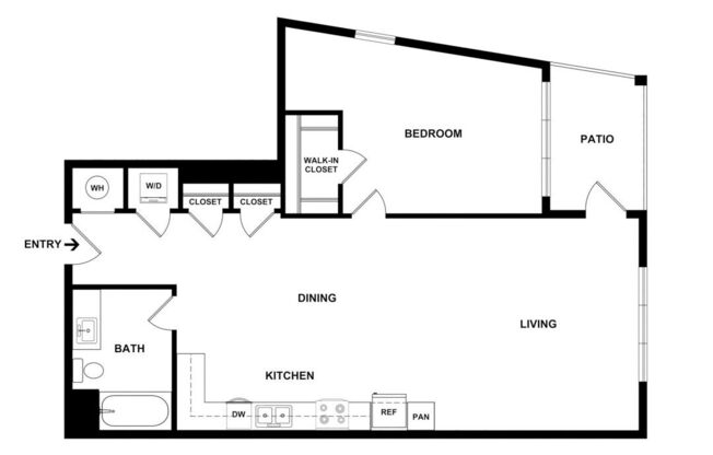 1 bed, 1 bath, 878 sqft, $2,381