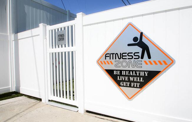 Entrance to fitness zone where we offer free weights, ropes, and fitness equipment.