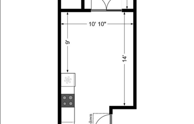 1 bed, 1 bath, $3,100, Unit 2B