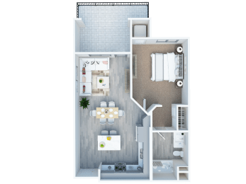 1 bed, 1 bath, 674 sqft, $2,604