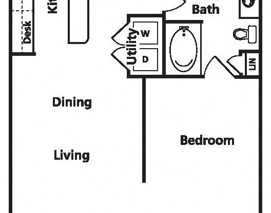 1 bed, 1 bath, $1,429