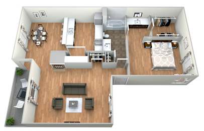 1 bed, 1 bath, 874 sqft, $1,381