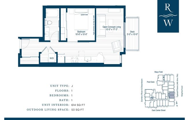 1 bed, 1 bath, 614 sqft, $1,645, Unit 317