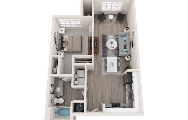 1 bed, 1 bath, 680 sqft, $1,530, Unit 4550-204