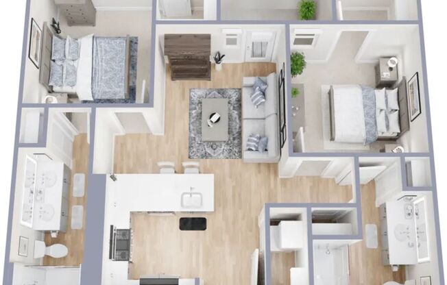 2 beds, 2 baths, 963 sqft, $2,349, Unit 570