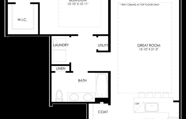 1 bed, 1 bath, 956 sqft, $2,814, Unit 4403