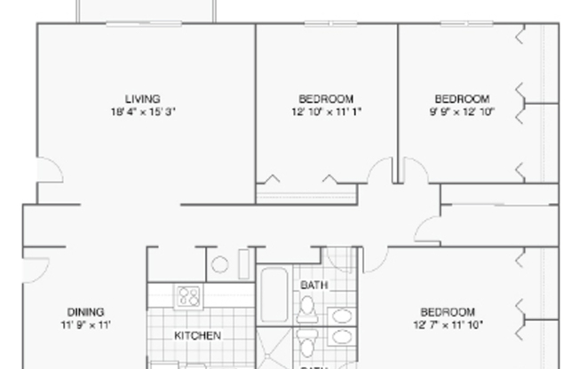 3 beds, 2 baths, 1,327 sqft, $1,455