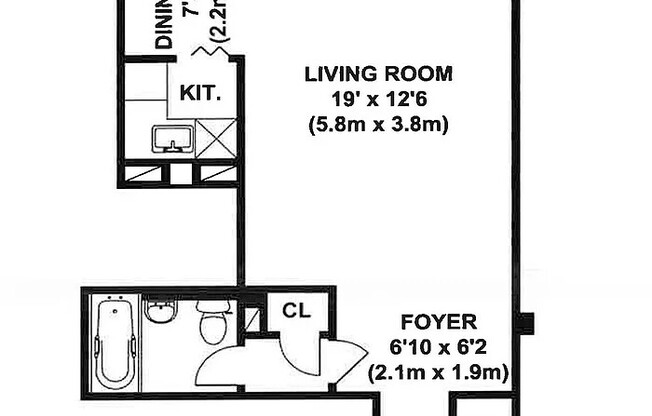 Studio, 1 bath, 500 sqft, $3,700, Unit 9B