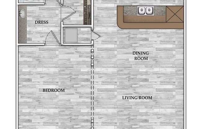 1 bed, 1 bath, 528 sqft, $557, Unit 2613