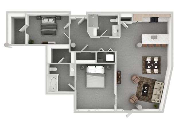 2 beds, 2 baths, 1,188 sqft, $1,725, Unit 120