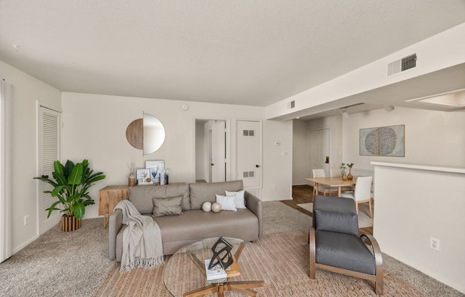 Living Room with Plush Carpeting