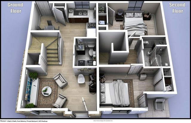 2 beds, 1.5 baths, 950 sqft, $925