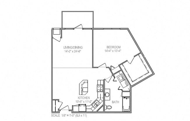 1 bed, 1 bath, $1,570