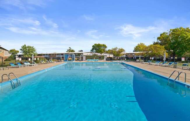 the swimming pool at our apartments