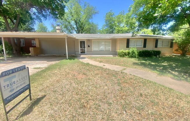 3 bed 2 bath near Texas Tech and Medical District