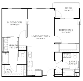 2 beds, 2 baths, 1,039 sqft, $4,081