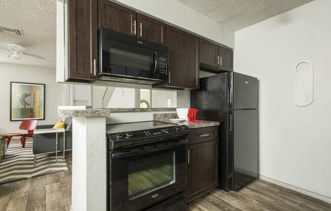 Classic Kitchen with Black Appliances