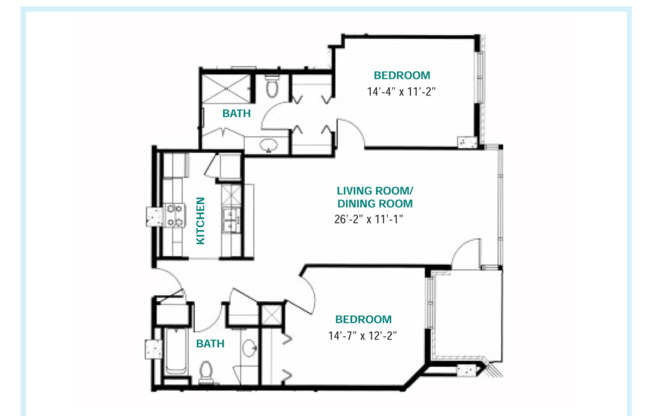 2 beds, 2 baths, 1,091 sqft, $3,450, Unit 0509