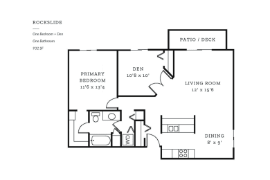 1 bed, 1 bath, 932 sqft, $1,720