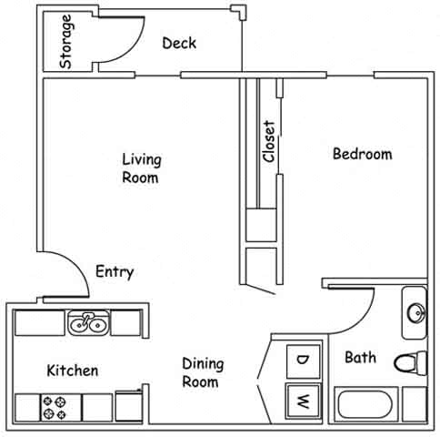 1 bed, 1 bath, 692 sqft, $1,327