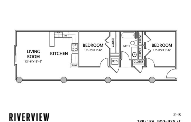 2 beds, 1 bath, 925 sqft, $2,019