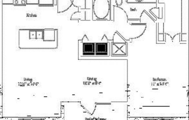1 bed, 1 bath, 835 sqft, $1,350