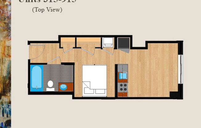 1 bed, 1 bath, $2,350, Unit 315