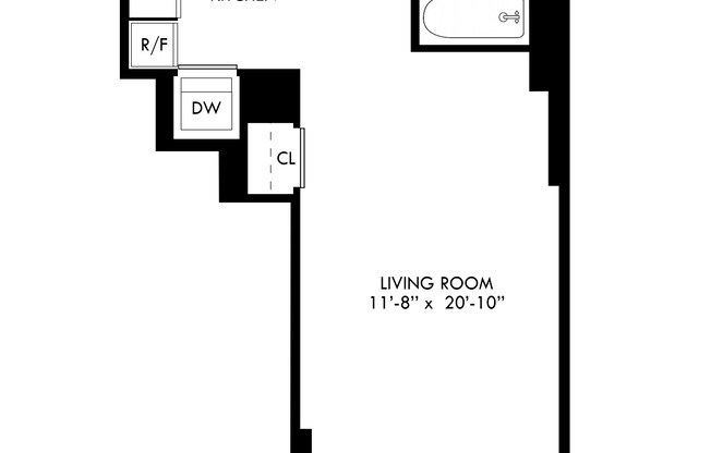 Studio, 1 bath, $3,556, Unit 6H