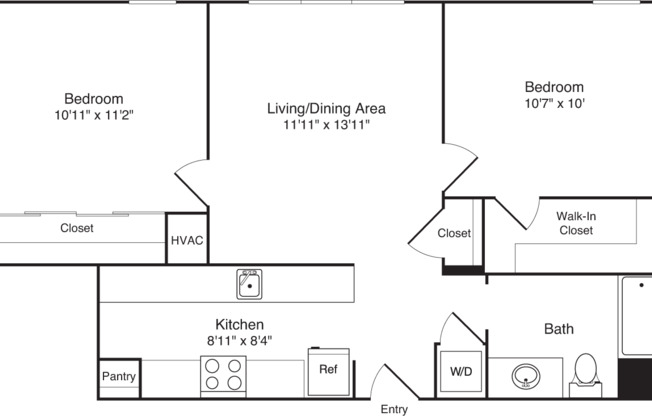 2 beds, 1 bath, 749 sqft, $3,865, Unit 213