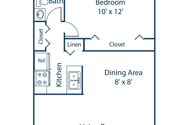 1 bed, 1 bath, 600 sqft, $885, Unit 20113