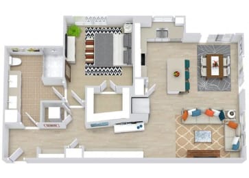 1 bed, 1 bath, 950 sqft, $2,074