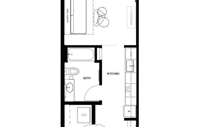 Studio, 1 bath, 400 sqft, $1,250, Unit 316