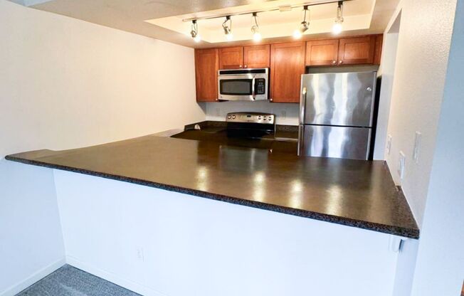 Quiet ground floor unit with access to large grassy area