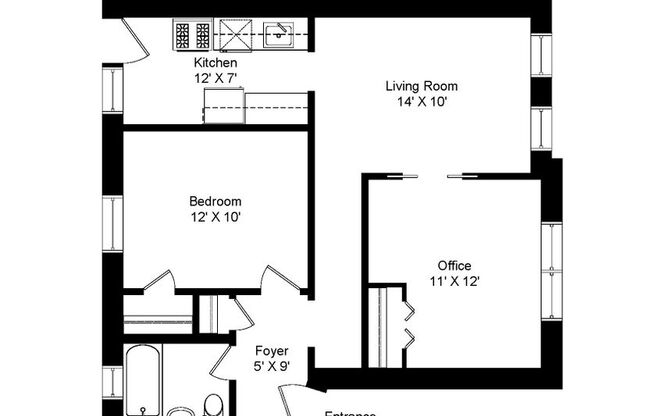 2 beds, 1 bath, 720 sqft, $2,150, Unit 1932-3