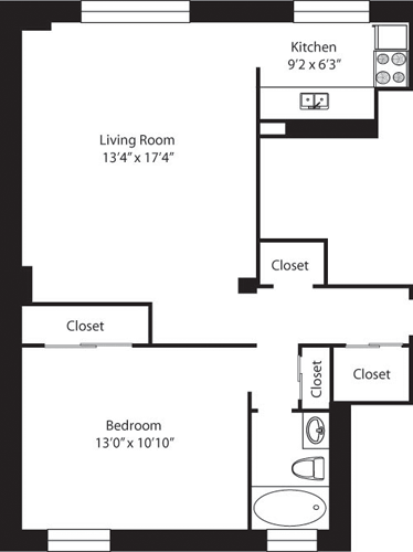 1 bed, 1 bath, 697 sqft, $5,152, Unit 02H