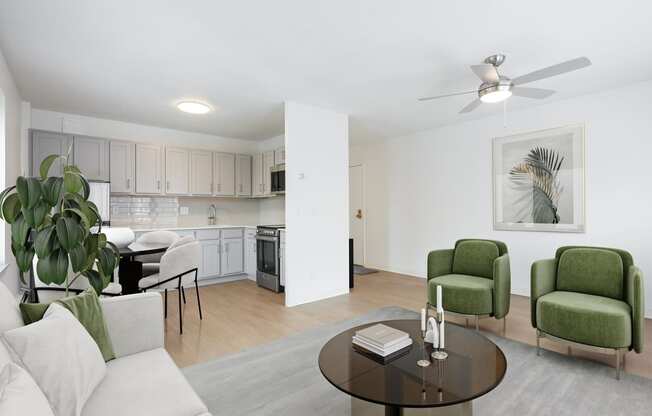 Open concept floor plans - The Buckingham / The Commodore / The Parkway Apartments