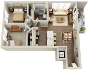 2 beds, 1 bath, 776 sqft, $2,547