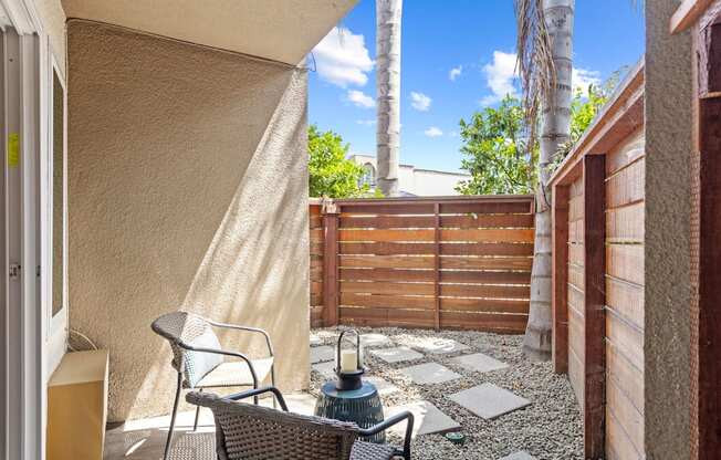 Private Outdoor Patio at Veranda La Mesa Apartments in La Mesa, CA 91942