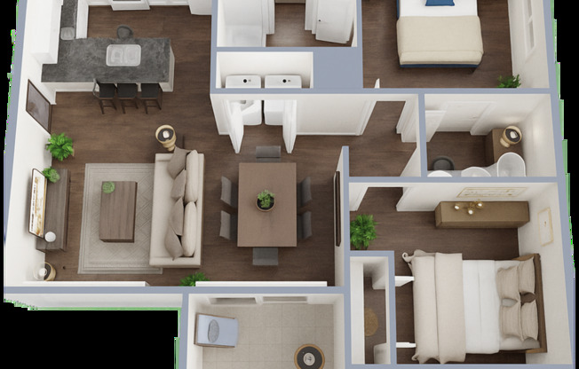 2 beds, 2 baths, 900 sqft, $1,260, Unit 111