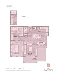 1 bed, 1 bath, 810 sqft, $1,593