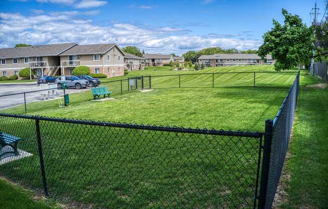 Dog Park View at Glen Hills Apartments, Glendale, WI, 53209