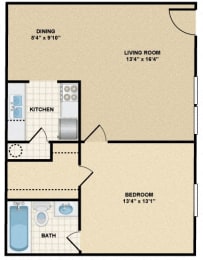 1 bed, 1 bath, 675 sqft, $1,050