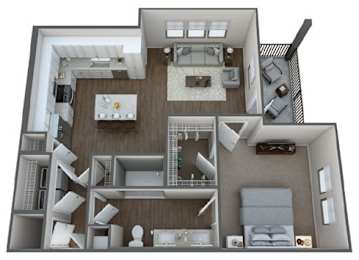 1 bed, 1 bath, 796 sqft, $1,362