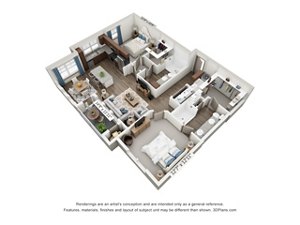 2 beds, 2 baths, 1,144 sqft, $2,425