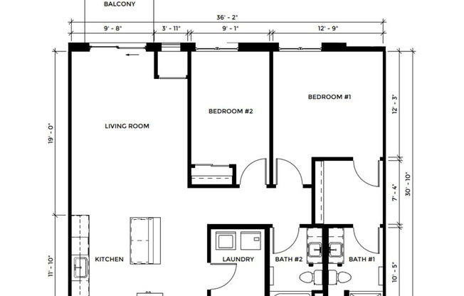2 beds, 2 baths, 1,178 sqft, $2,200, Unit SC 1408-111
