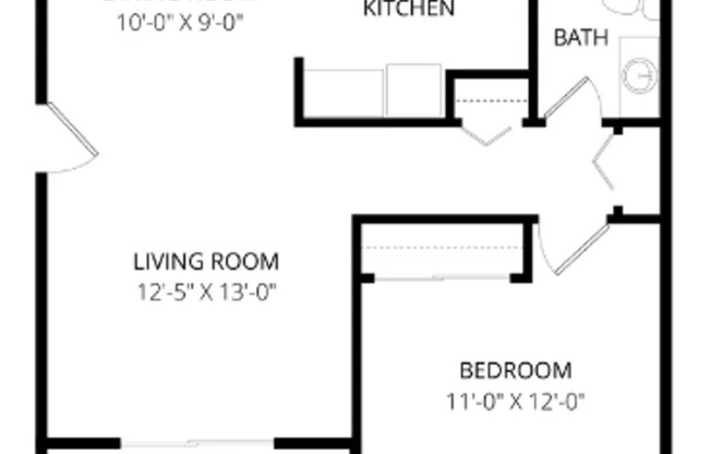 1 bed, 1 bath, 700 sqft, $944, Unit 3666F  Building # 7
