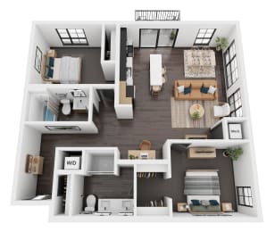 2 beds, 2 baths, 1,117 sqft, $2,467