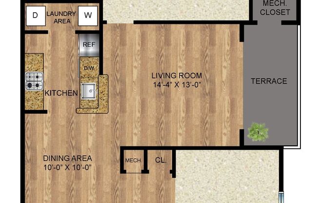 2 beds, 1 bath, 920 sqft, $2,660