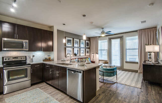 Efficient Appliances In Kitchen at Fifty02 Westover Hills, San Antonio, TX